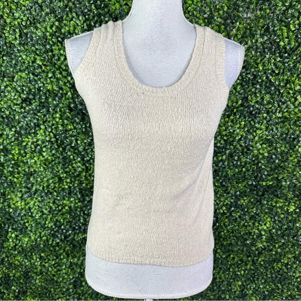 Nwt‎ By the river cozy life  Cream Sleeveless Top size small
